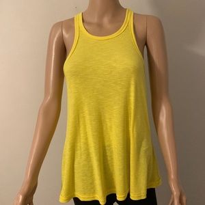 FREE PEOPLE YELLOW RIBBED TANK TOP SIZE SMALL P